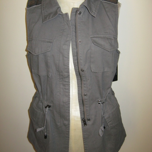 CoffeeShop New York Snap Zip Front Vest - Picture 4 of 7